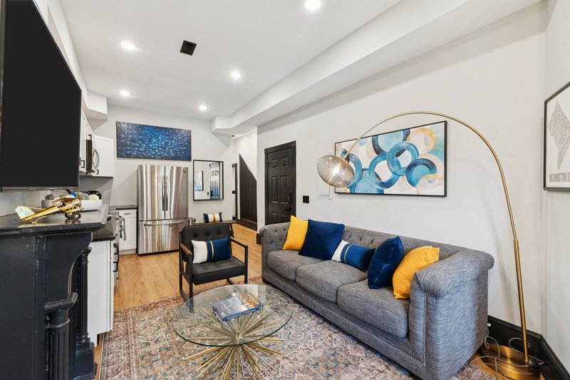 Living room, one of two — space for the whole group