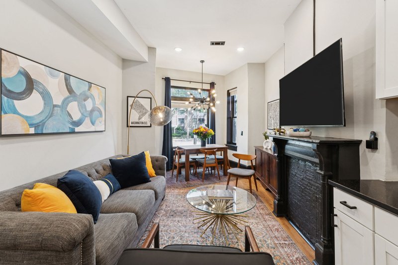 Spacious 4BR retreat with rare outdoor patio – perfect for group dining & gatherings.
