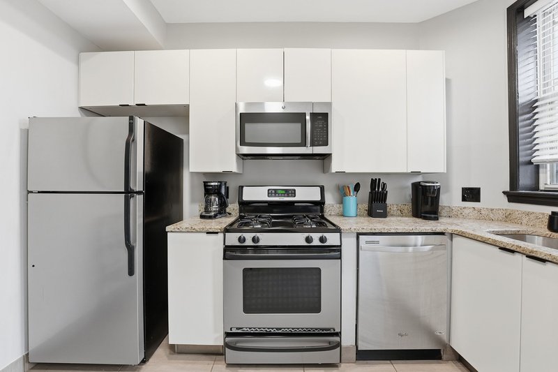 Full kitchen with stainless appliances